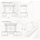 КП-25014 каминная облицовка с нижним отсеком для дров